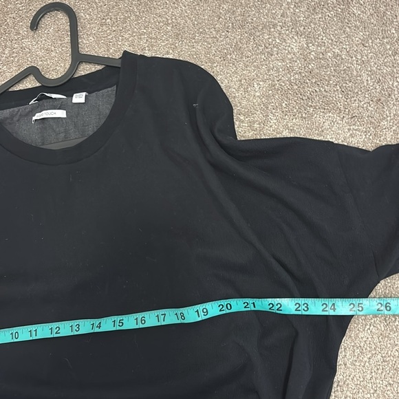 Calvin Klein black crewneck liquid touch oversized long sleeve top Sz XL - Picture 7 of 14